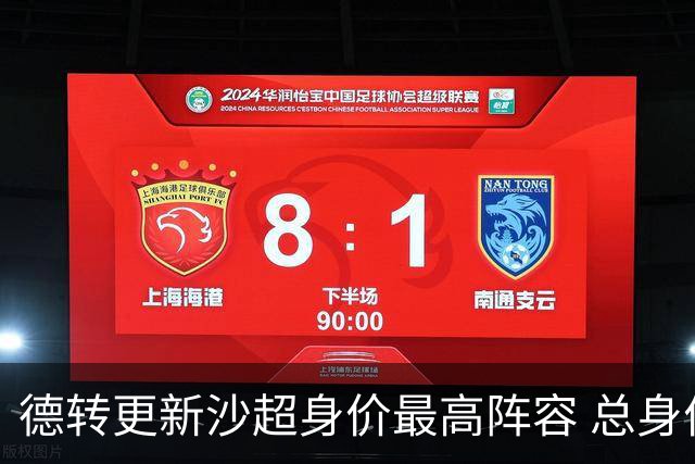 德转更新沙超身价最高阵容 总身价高达2.47亿欧元